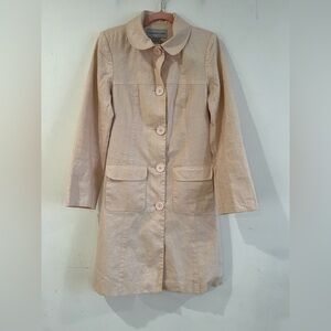 Warehouse Light  pink buttons  100 % linen Trench Coat